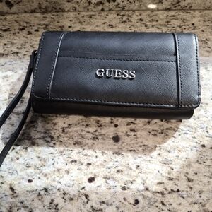 GUESS Black Wristlet Handbag